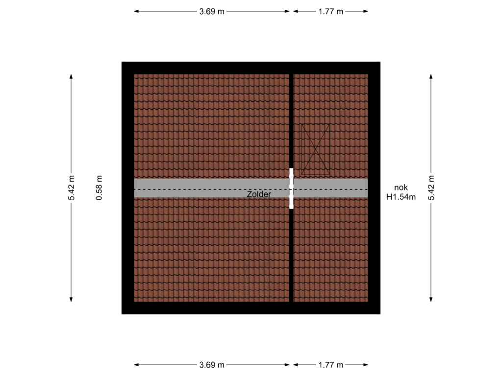 Bekijk plattegrond van Zolder van Zuringstraat 32