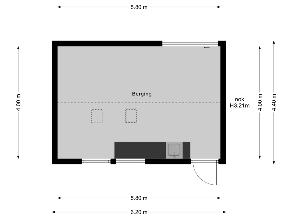 Bekijk plattegrond van Berging van Zuringstraat 32