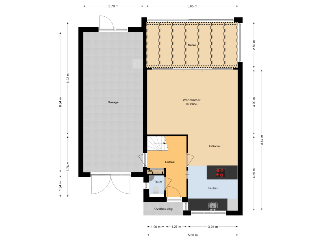 Bekijk plattegrond van Begane grond van Grutto 24