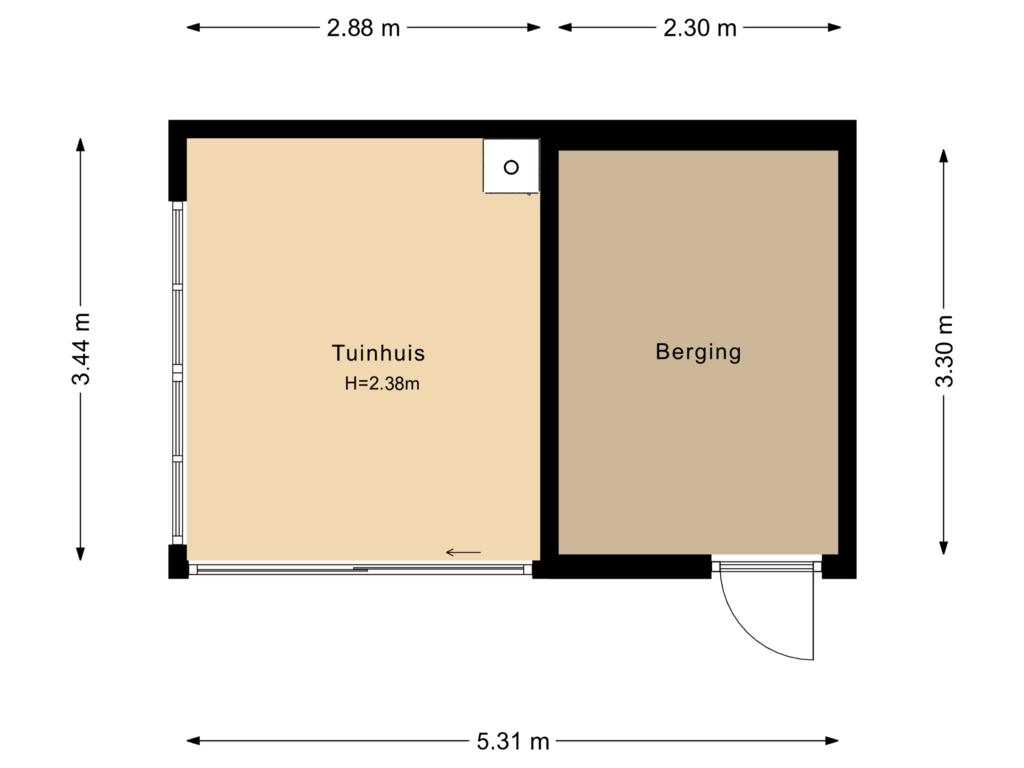 Bekijk plattegrond van Berging van Grutto 24