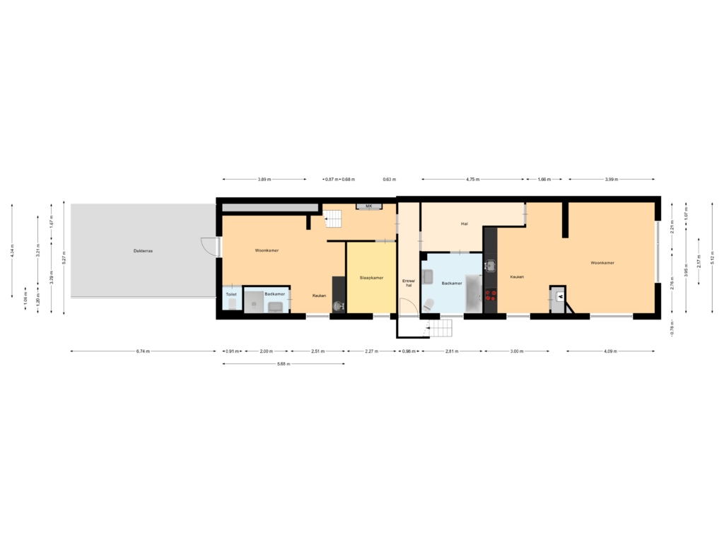 View floorplan of Verdieping of Dorpsstraat 16-B