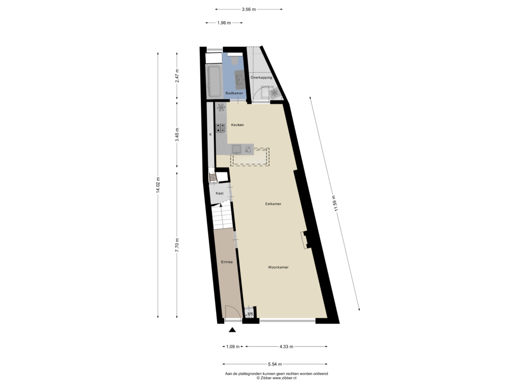 Bekijk plattegrond van Begane Grond van Molenstraat 4