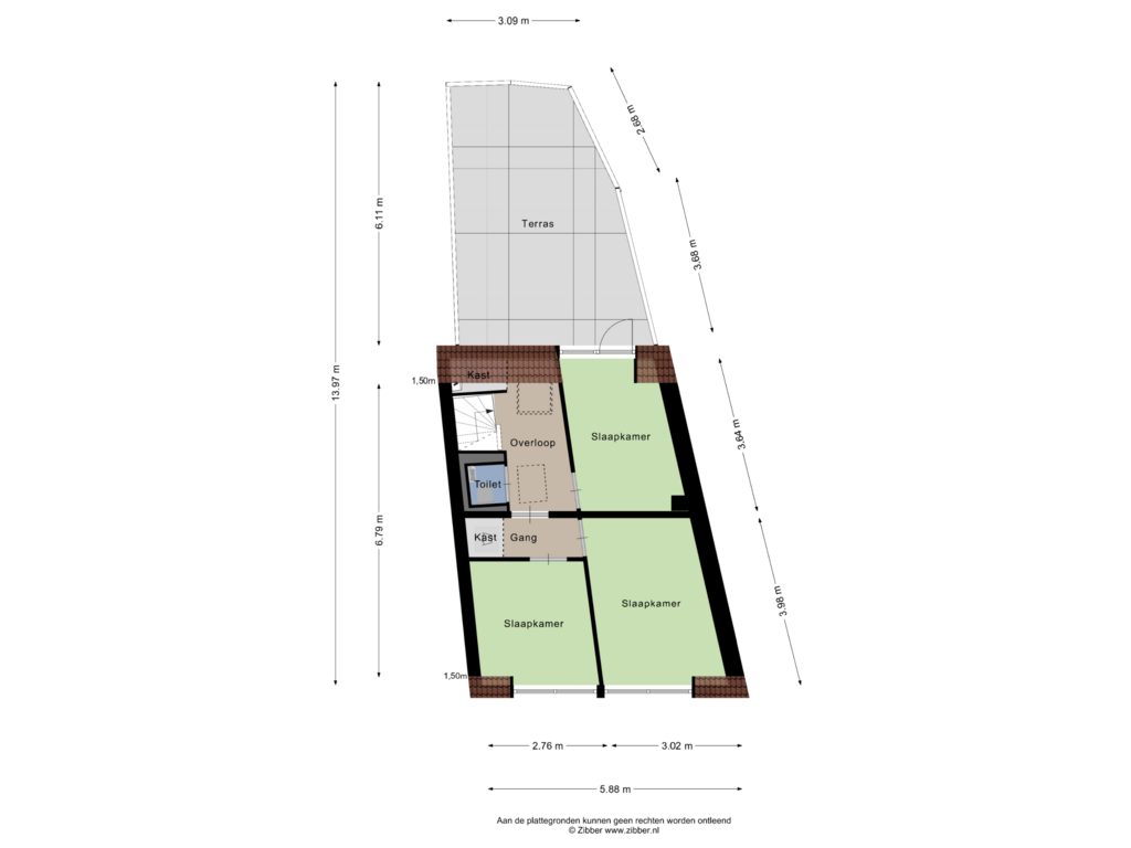 Bekijk plattegrond van Eerste verdieping van Molenstraat 4