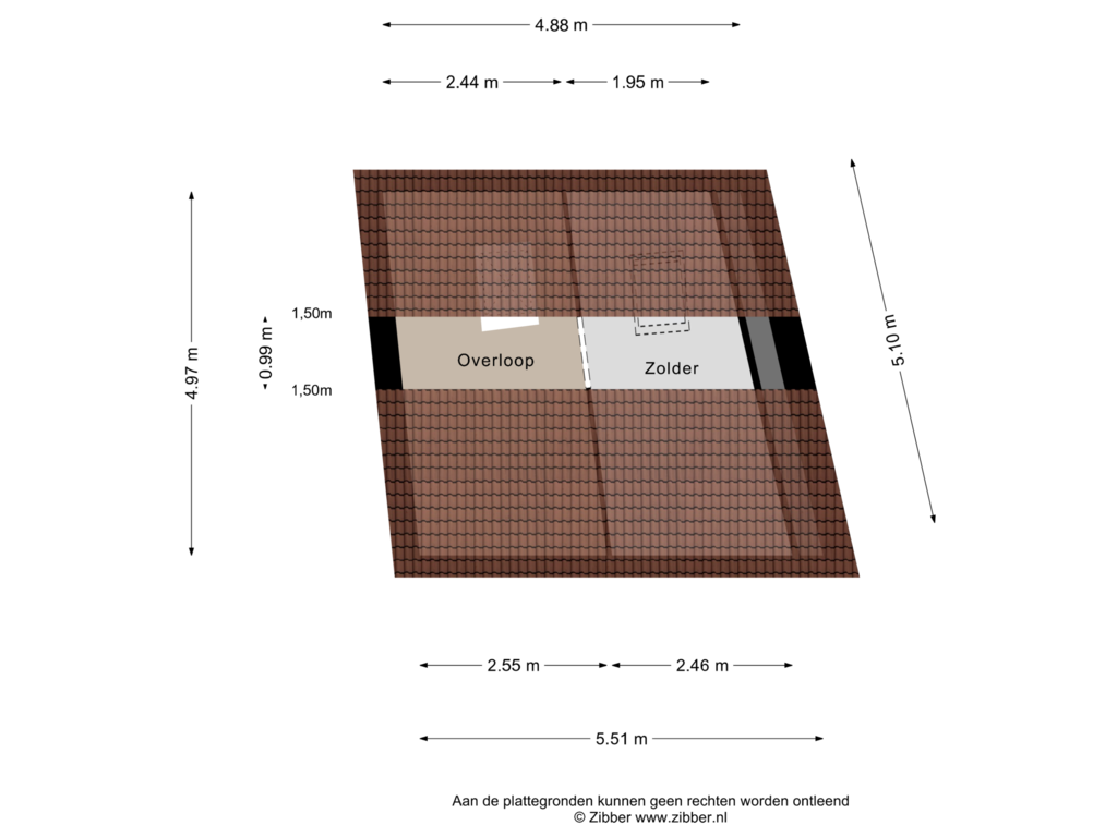 Bekijk plattegrond van Zolder van Molenstraat 4