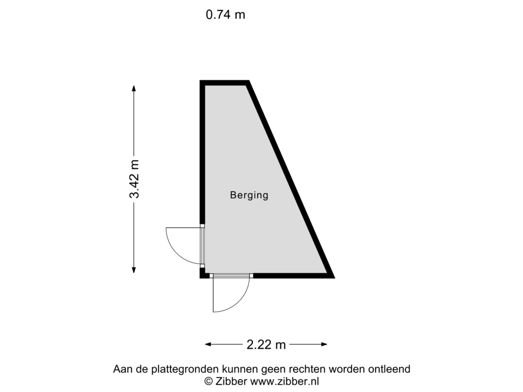 Bekijk plattegrond van Berging van Molenstraat 4