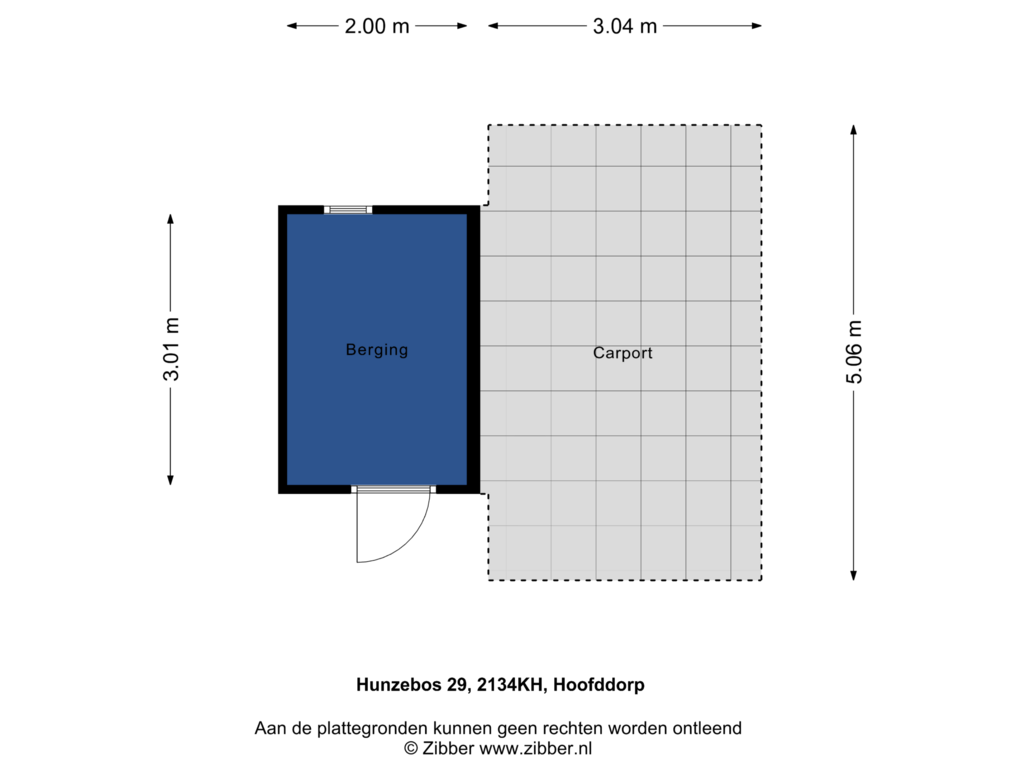 View floorplan of Berging of Hunzebos 29