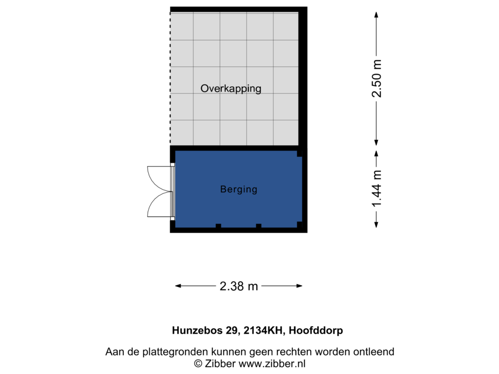 View floorplan of Berging of Hunzebos 29