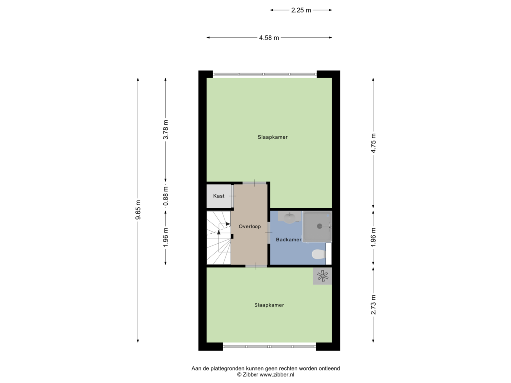 View floorplan of Eerste Verdieping of Opaal 58