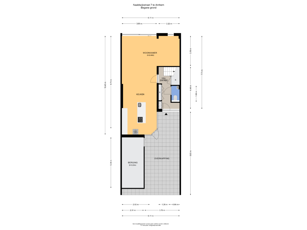 View floorplan of Begane grond of Naaldwijkstraat 7