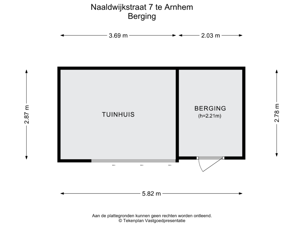 View floorplan of Berging of Naaldwijkstraat 7