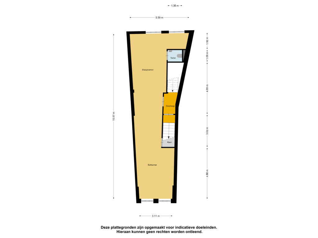 View floorplan of Eerste Verdieping of Spekstraat 10