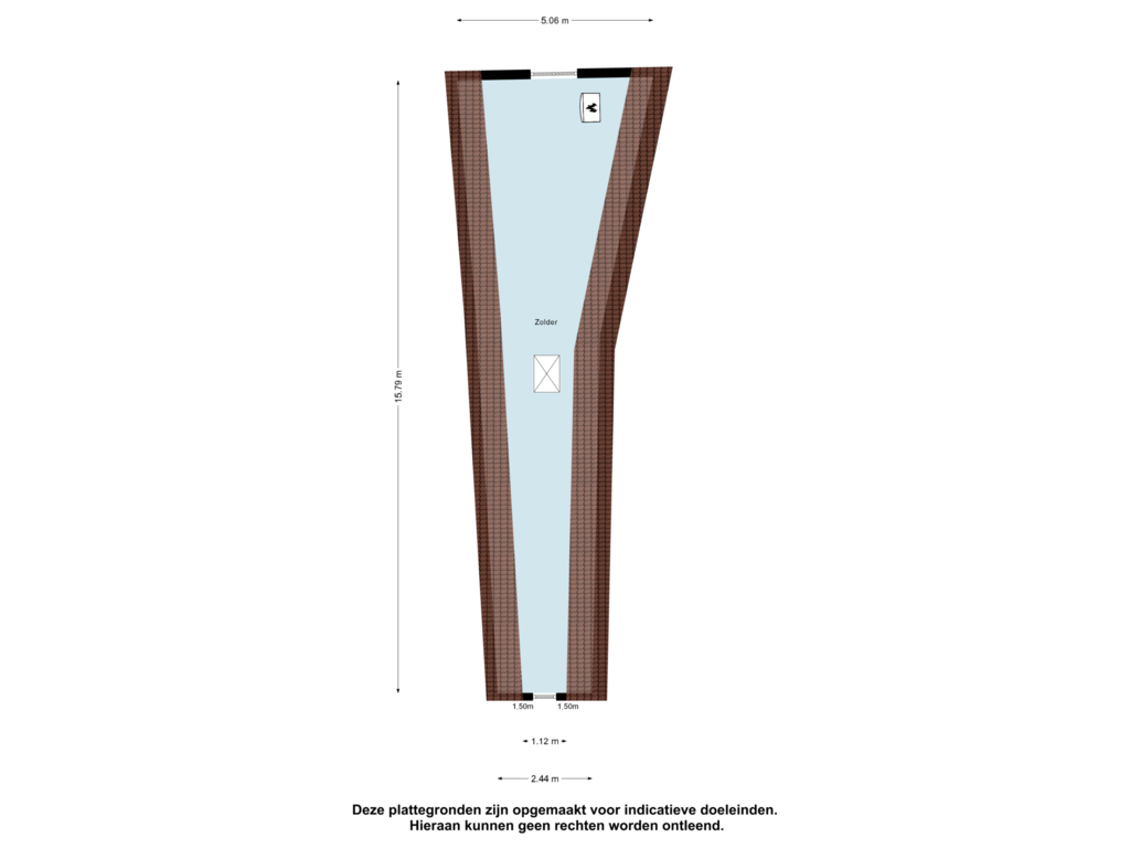 View floorplan of Zolder of Spekstraat 10