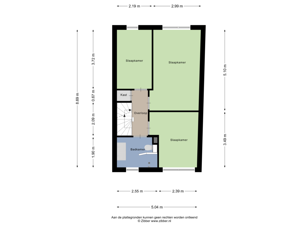 Bekijk plattegrond van Eerste Verdieping van Ien Dalessingel 255