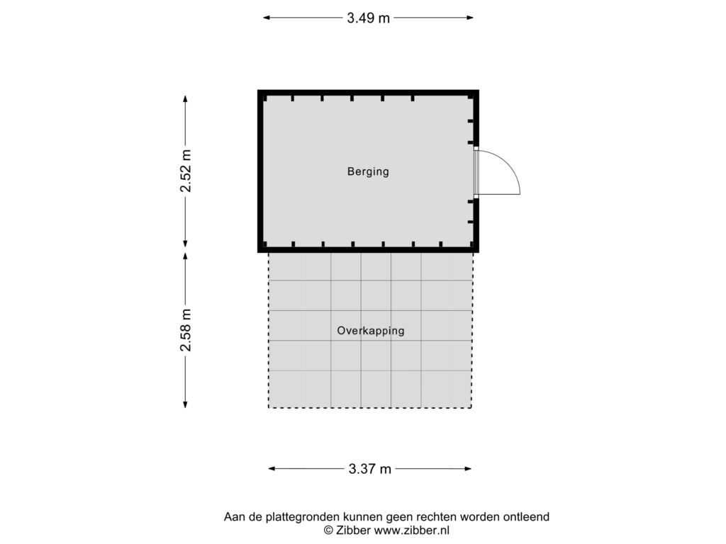 Bekijk plattegrond van Berging van Ien Dalessingel 255