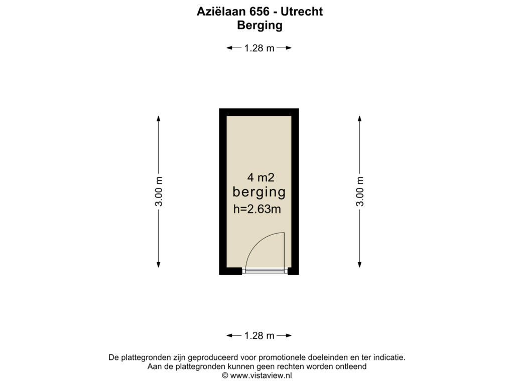 View floorplan of BERGING of Aziëlaan 656