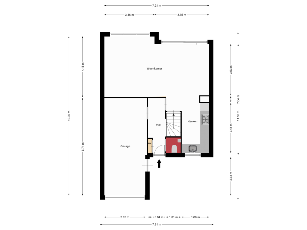 Bekijk plattegrond van Begane grond van Spanderswoudstraat 34