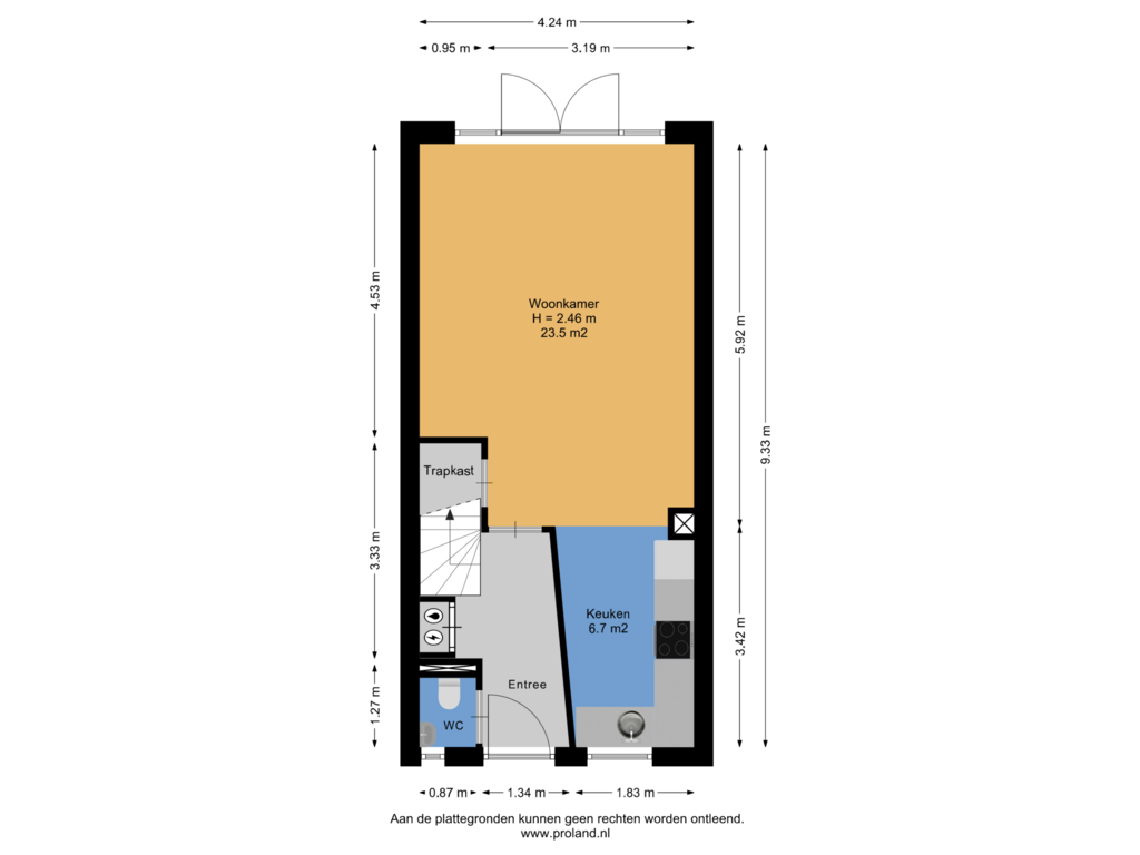 View floorplan of Begane Grond of Keerkade 36