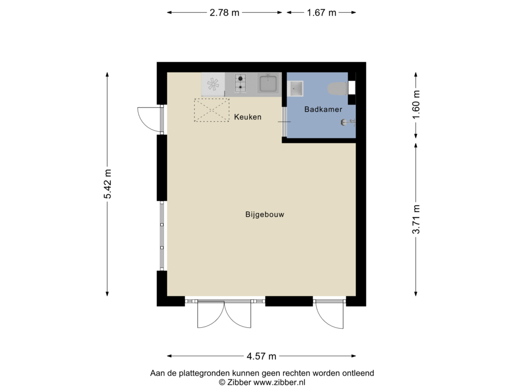 Bekijk plattegrond van Bijgebouw van Jan Cellierslaan 33