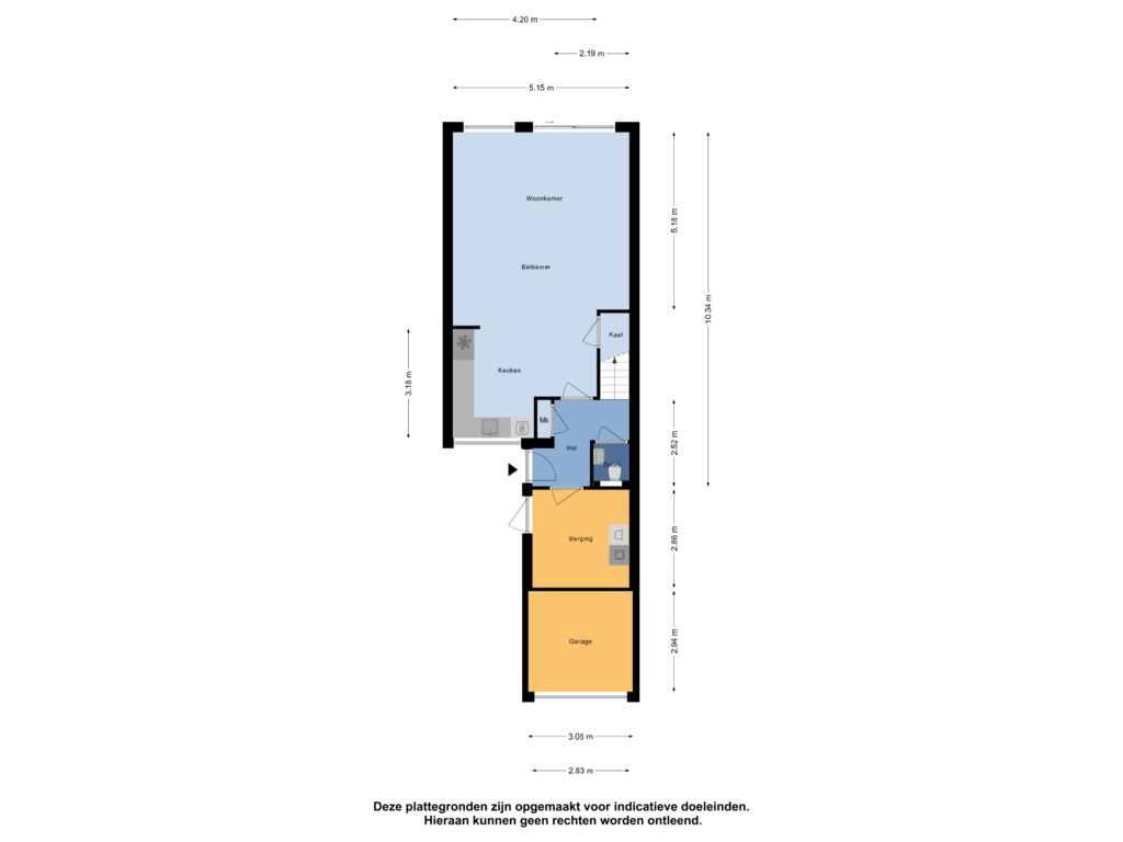 Bekijk plattegrond van Begane Grond van Bark 104