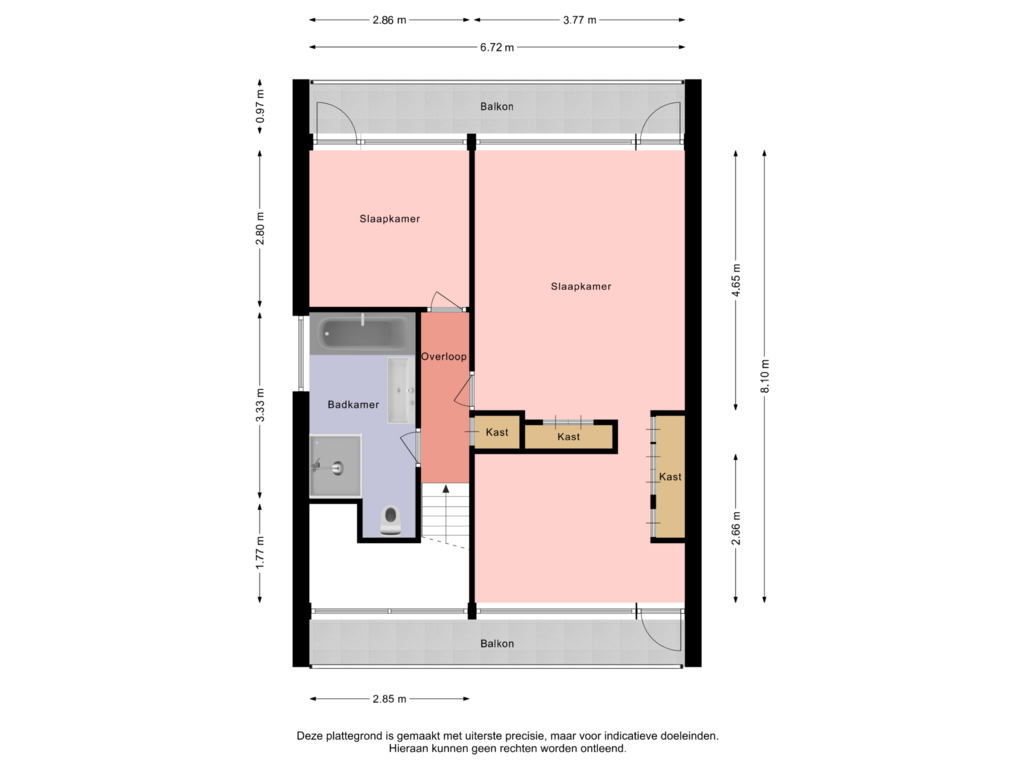 View floorplan of Eerste verdieping of Ring 72