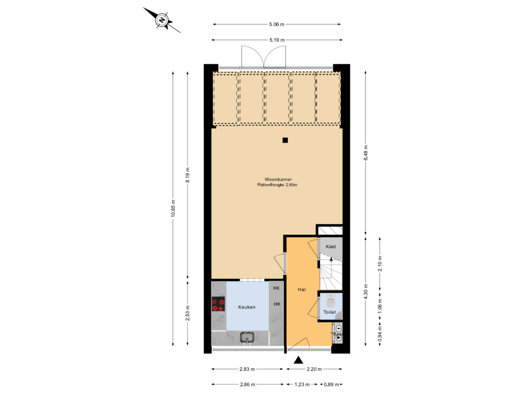 View floorplan of Begane grond of Esdoorndreef 104