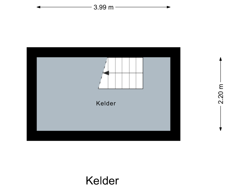 Bekijk plattegrond van Kelder van Oude Paradijsweg 60