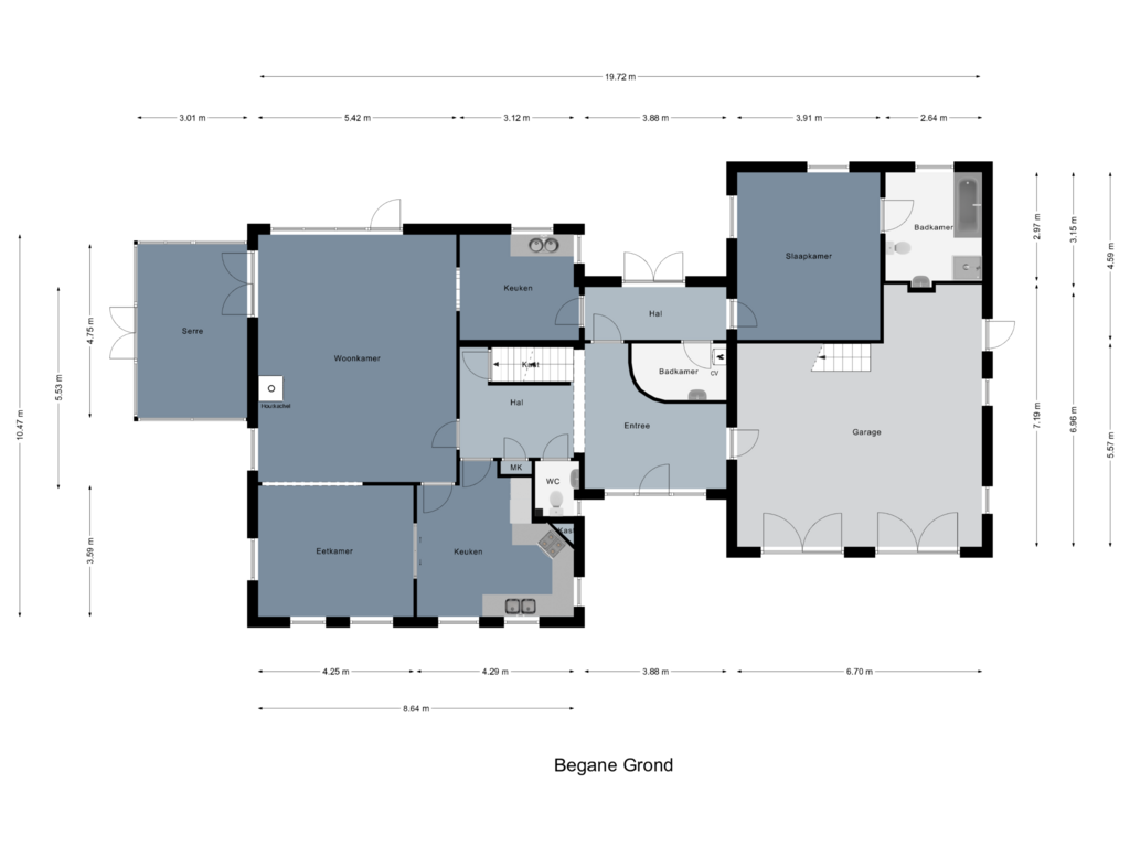 Bekijk plattegrond van Begane Grond van Oude Paradijsweg 60