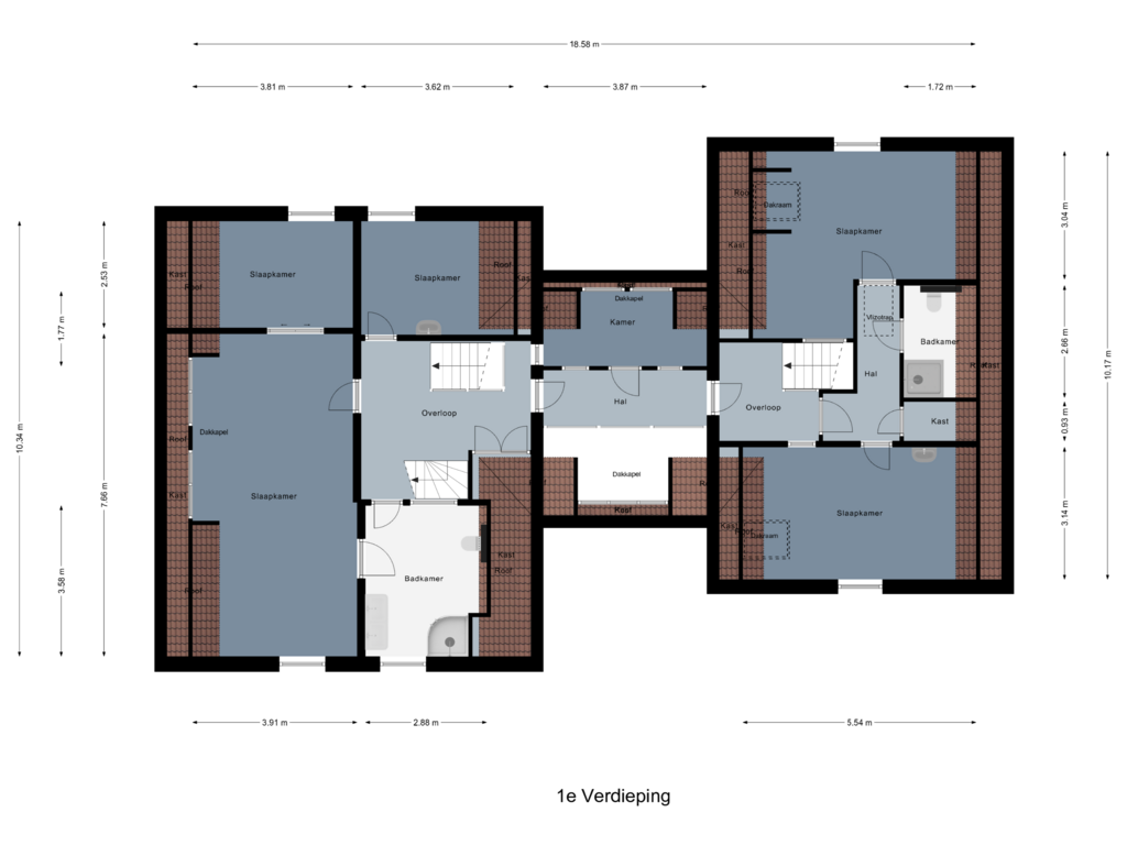 Bekijk plattegrond van 1e Verdieping van Oude Paradijsweg 60