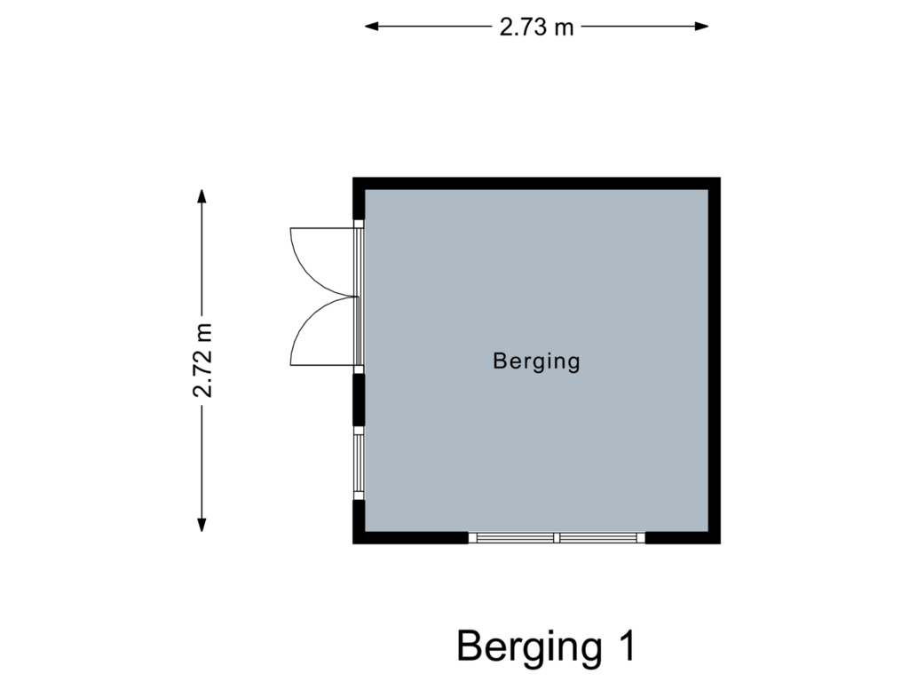 Bekijk plattegrond van Berging 1 van Oude Paradijsweg 60