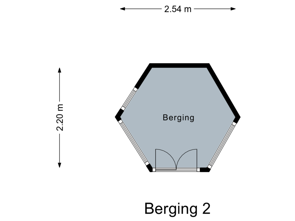 Bekijk plattegrond van Berging 2 van Oude Paradijsweg 60