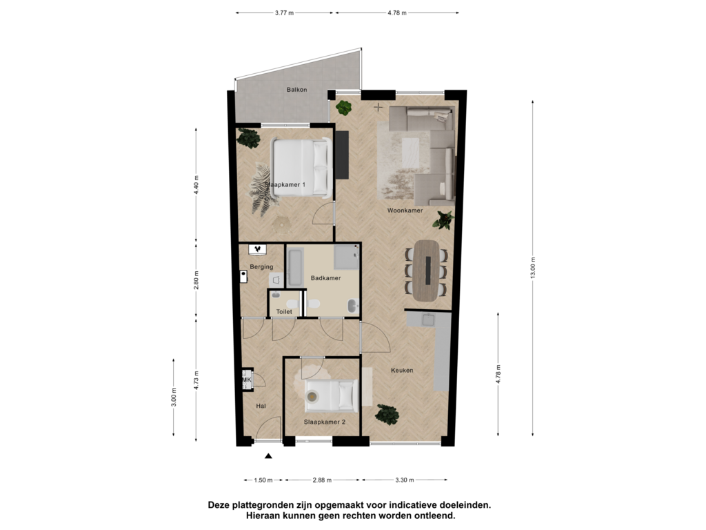 Bekijk plattegrond van Appartement van Hof van Bissinghe 27