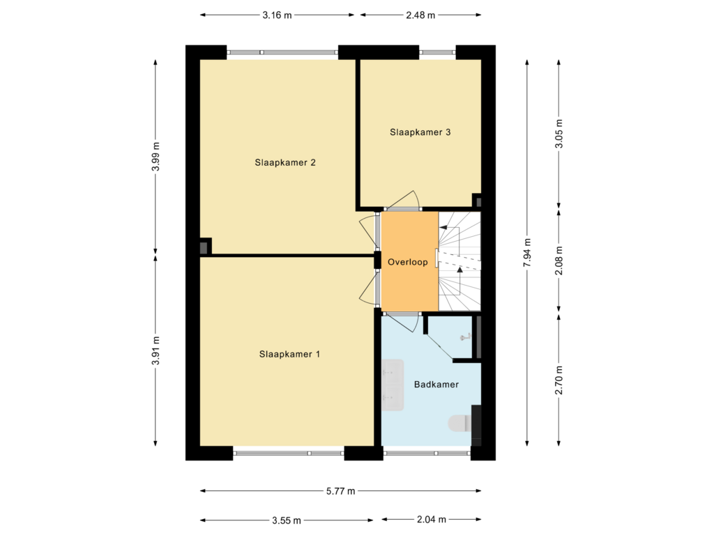 Bekijk plattegrond van Eerste verdieping van De Vuyk 28