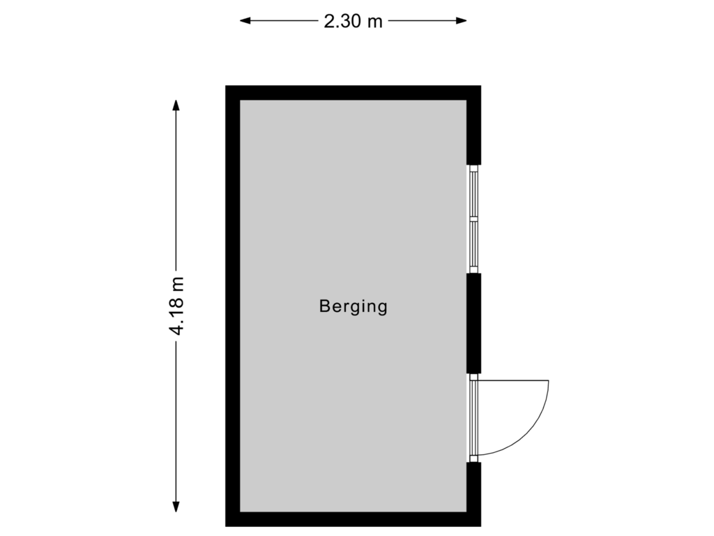 Bekijk plattegrond van Berging van De Vuyk 28