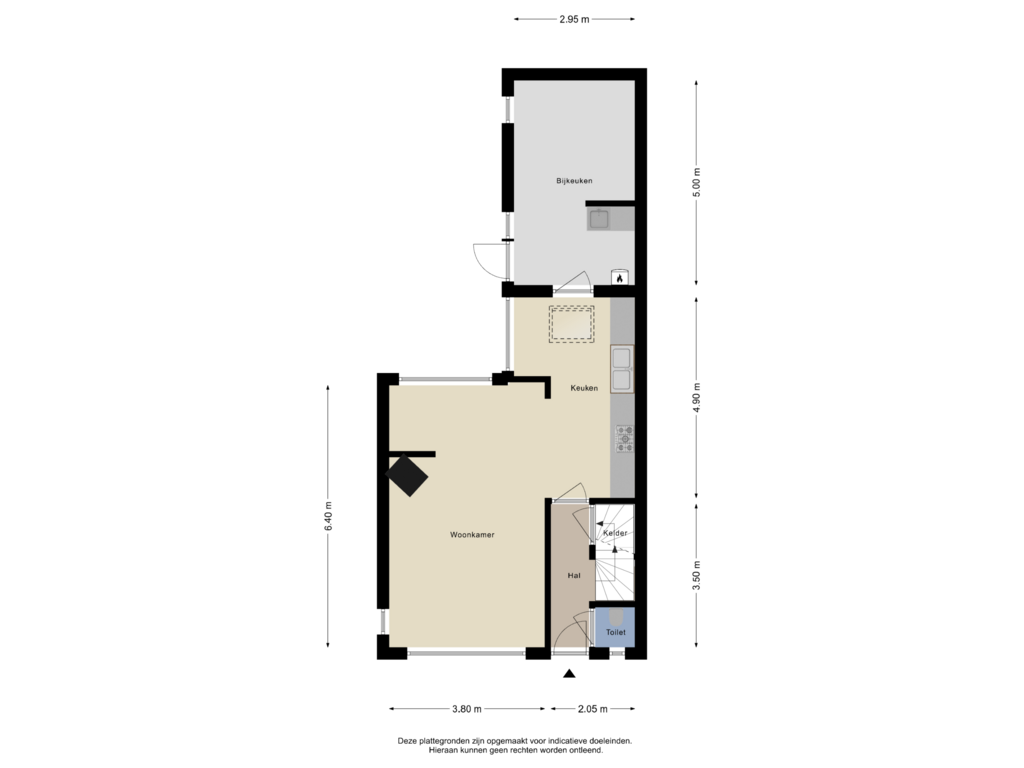 Bekijk plattegrond van Begane grond van Zwartehofslaan 26