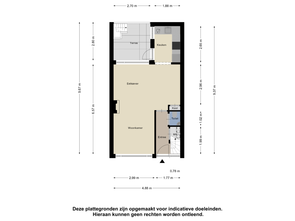 Bekijk plattegrond van Begane Grond van Wal 20