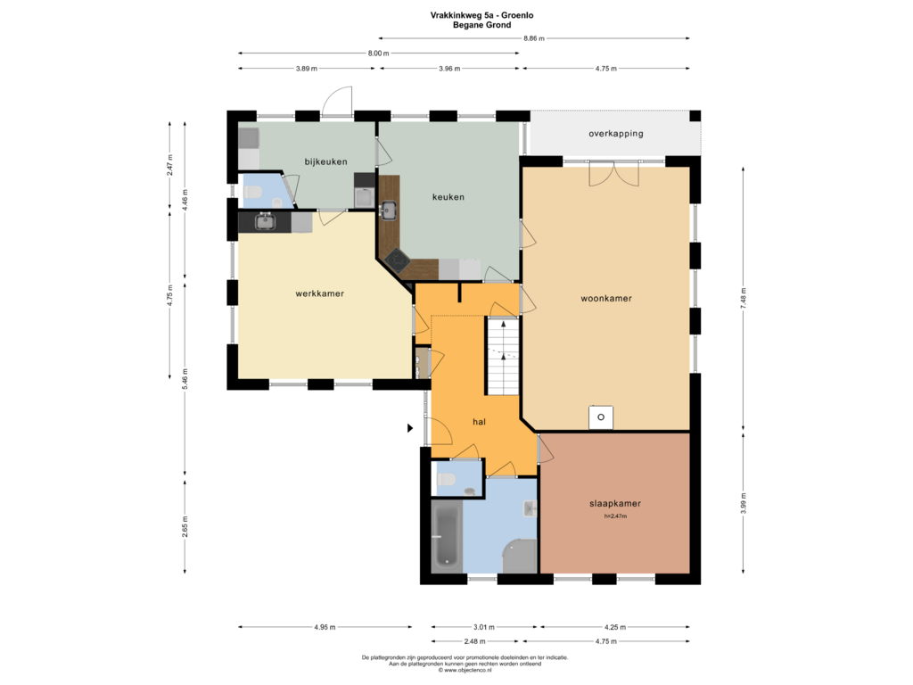 View floorplan of Begane Grond of Vrakkinkweg 5-A