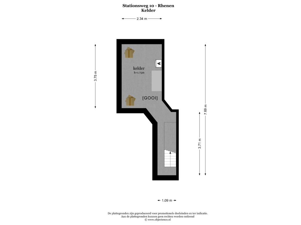 View floorplan of KELDER of Stationsweg 10