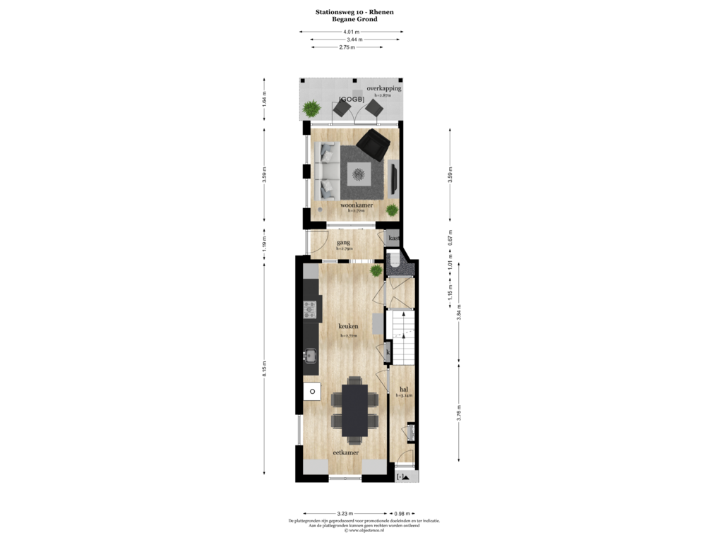 View floorplan of BEGANE GROND of Stationsweg 10