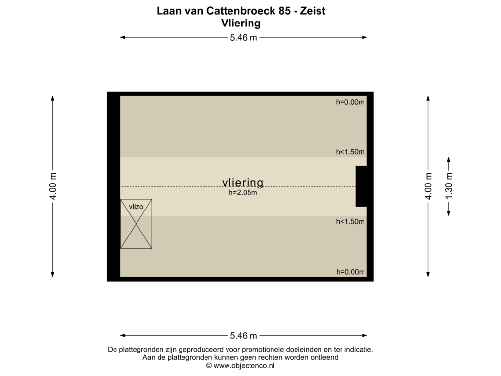 Bekijk plattegrond van VLIERING van Laan van Cattenbroeck 85