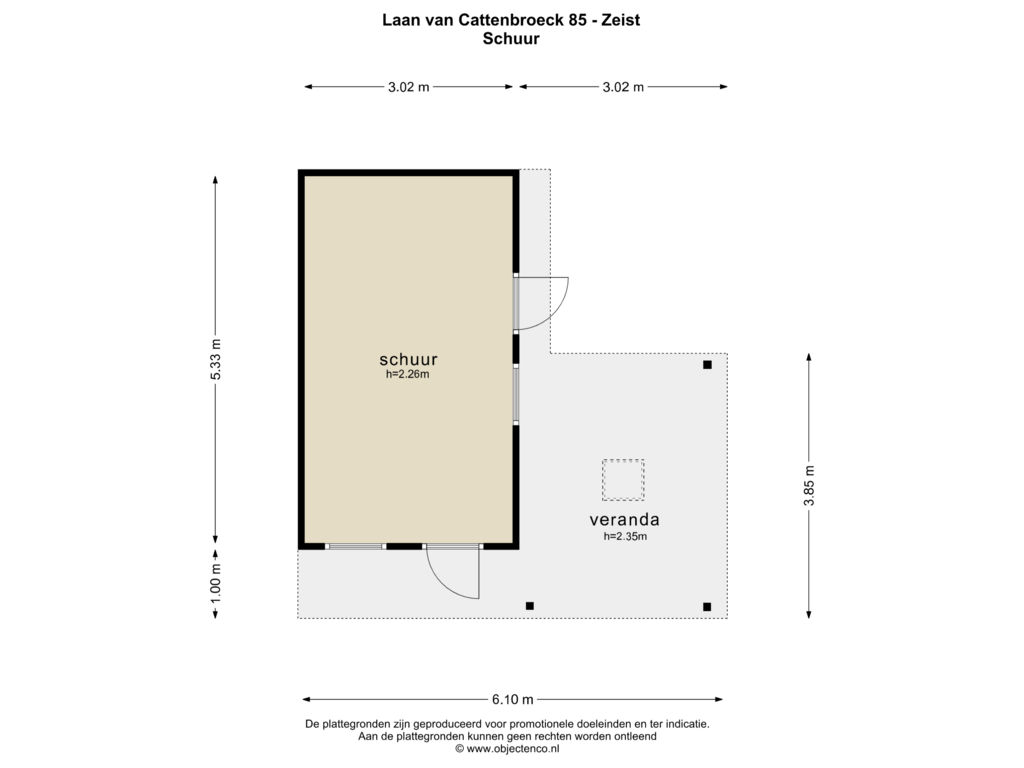 Bekijk plattegrond van SCHUUR van Laan van Cattenbroeck 85