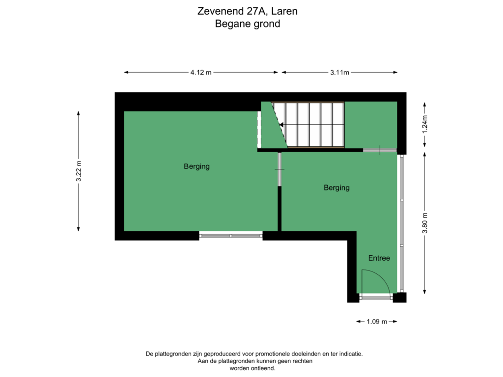 Bekijk plattegrond van Begane grond van Zevenend 27-A