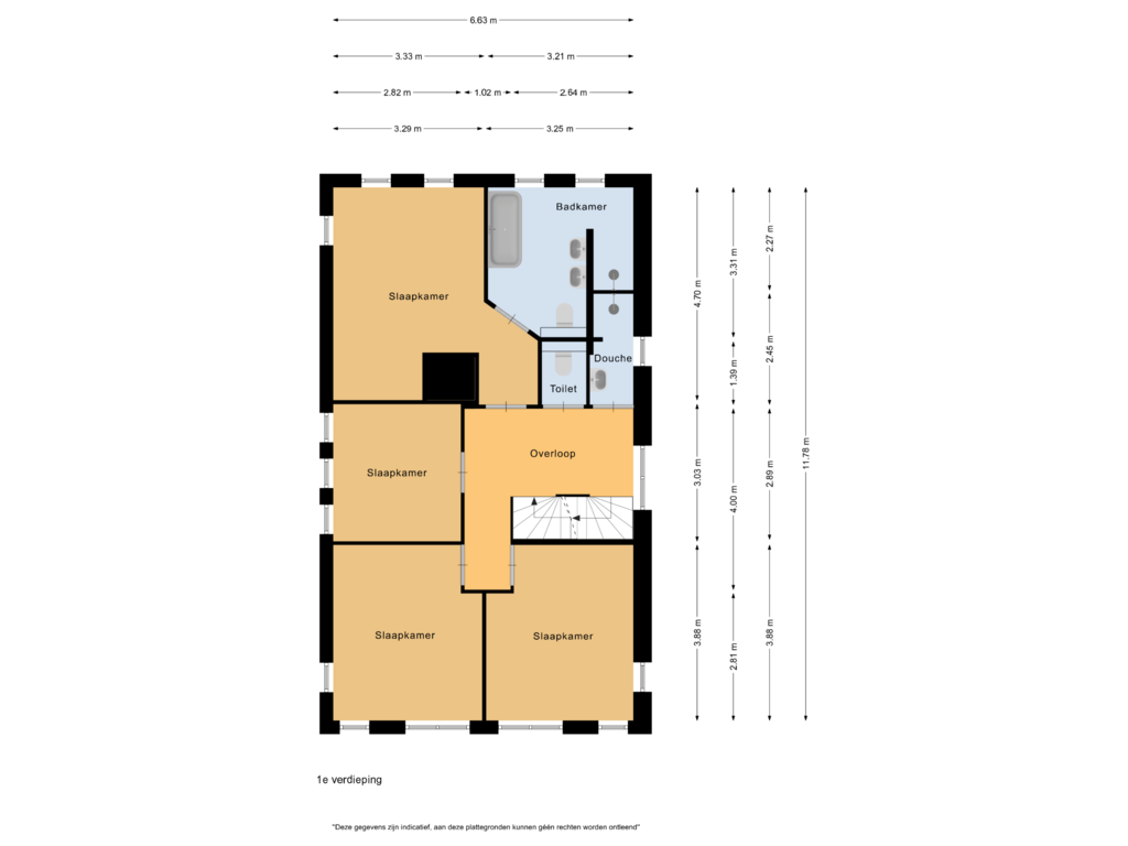 Bekijk plattegrond van 1e verdieping van van der Hoopstraat 92