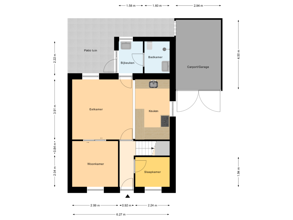 View floorplan of Begane Grond of Heemafstraat 8