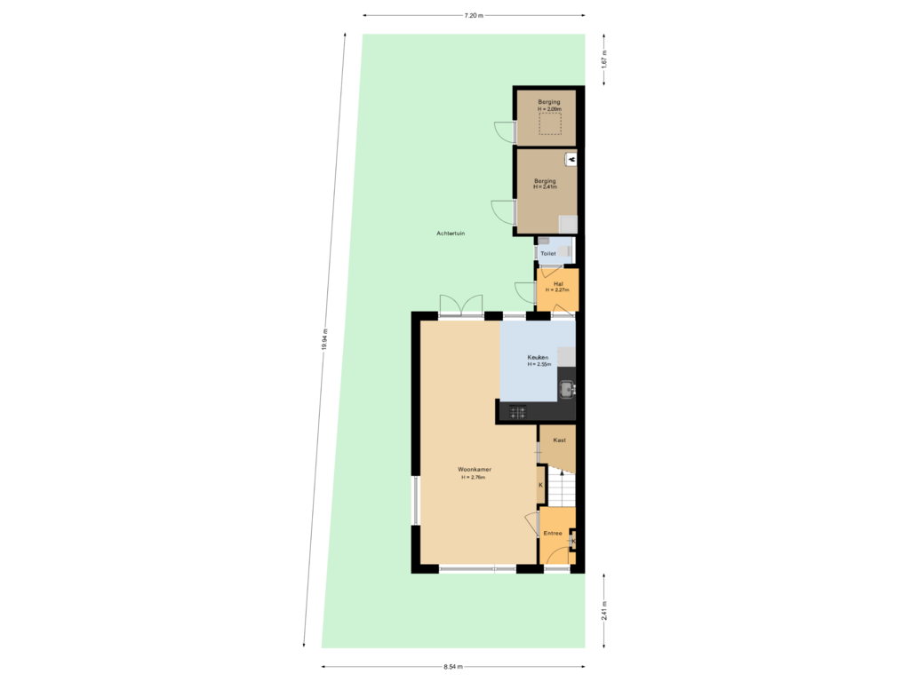 Bekijk plattegrond van Situatie van Hogeweg 21