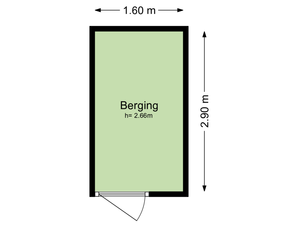 Bekijk plattegrond van berging van Noorddijkerweg 16-C