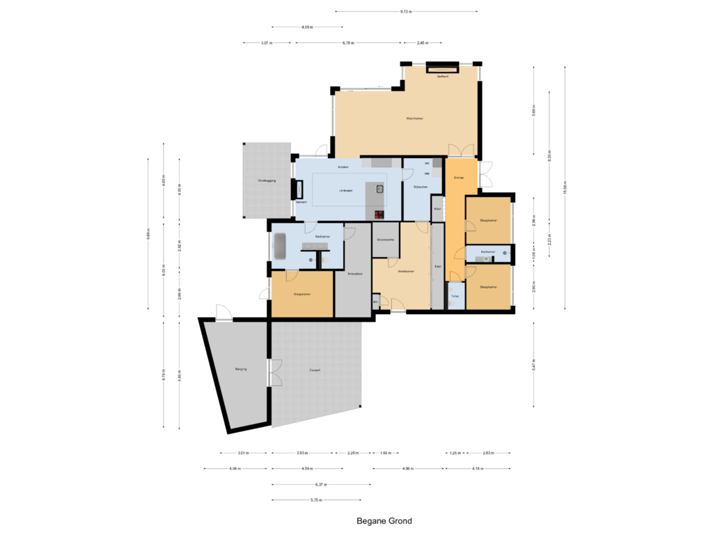 Bekijk plattegrond van Begane Grond van Van Merodelaan 4-A