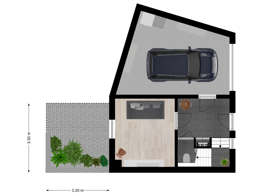 Bekijk plattegrond van Situatie van Het Roombeekhofje 50