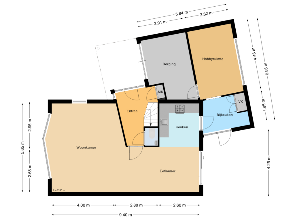 Bekijk plattegrond van Begane grond van Malzwin 2437