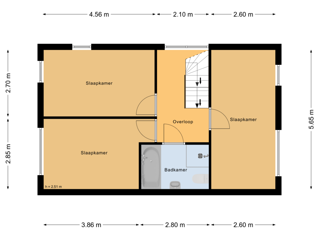 Bekijk plattegrond van Eerste verdieping van Malzwin 2437