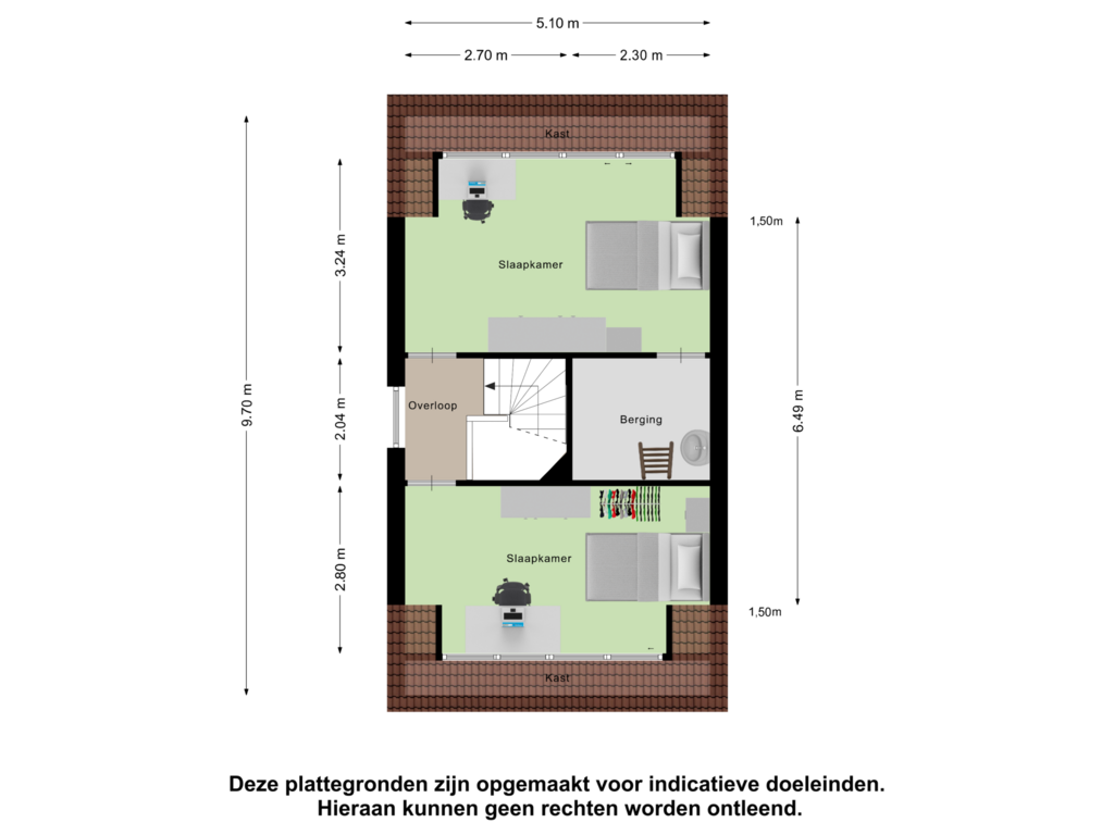 Bekijk plattegrond van Tweede Verdieping van Moeraswederik 11